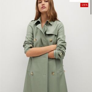 Cotton Trench Coat light Khaki S